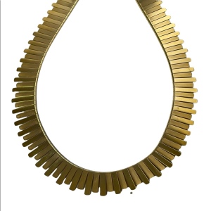 Gold finish cleopatra style choker necklace