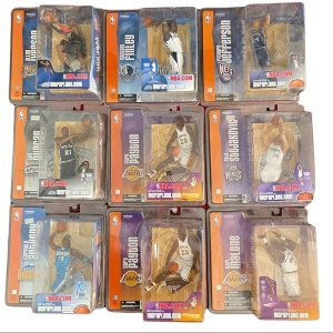 LOT of 9 Series 6 Mcfarlane collectible Figurines Basketball Raptors players New