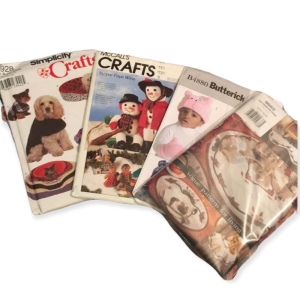 UNCUT Sewing pattern Craft LOT dogs hats christmas