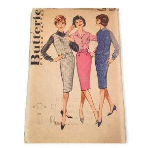 VTG 1950s Butterick Dress sewing pattern UNCUT