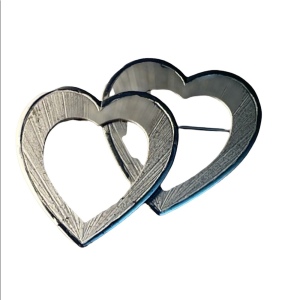 VTG C1960s Sterling silver heart brooch