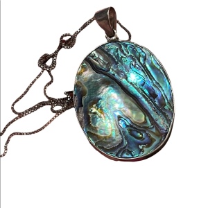 LG Sterling abalone Shell necklace