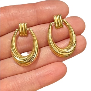 14k Gold fancy dangle earrings