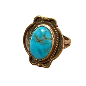 Vintage sterling silver 925 Navajo ring Turquoise