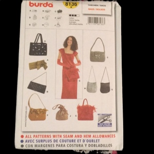 BURDA sewing pattern Bags Purse UNCUT