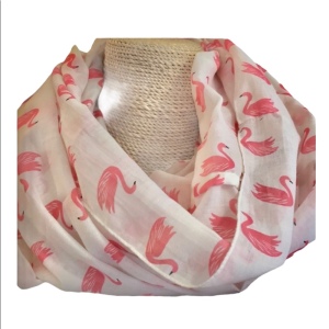 Vero Moda Flamingo cotton Infinity scarf