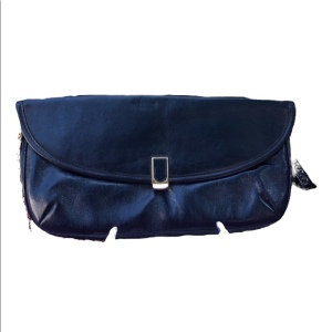 VinTage Jane Shilton Blue Leather clutch shoulder