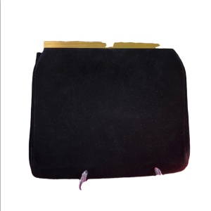 Vintage Koret Black suede purse 1960s Beautiful