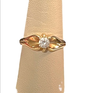 Vintage 14k Gold CZ engagement ring