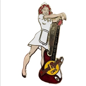 Vintage Hard Rock Café Lapel/Hat Pin Pinback Hollywood California Waitress