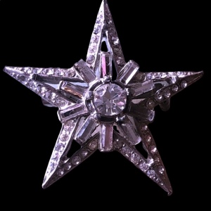 Vintage rhinestone star brooch 1960s