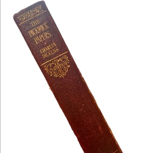 Antique 1920 UK Collins Red leather book The Pickwick Papers Charles Dickens