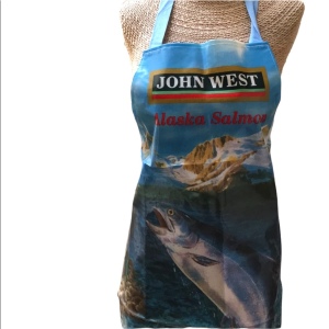 Vintage water proof Salmon Apron John West plastic