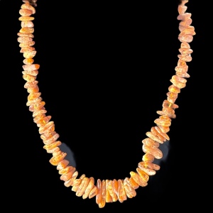 Vintage large Baltic honey amber necklace