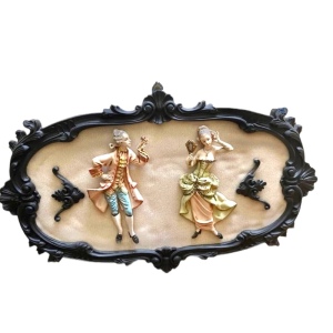 Victorian Style vintage 3d plaque picture vintage Italy