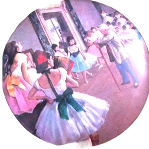 Vintage Rare Mirror Compact ballet dancers Beauty