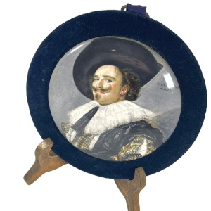 Staffordshire England Ceramic LARGE Cameo hanging Frans Hals Laughing Cavaliet