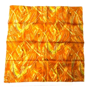 Vintage 1970s Groovy Yellow orange green funky abstract scard