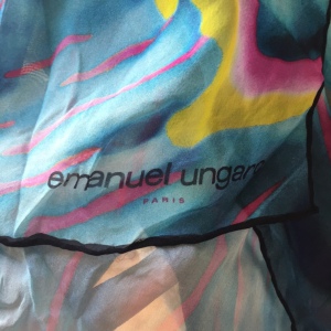 Emanuel Ungaro Silk scarf wrap shawl psychedelic