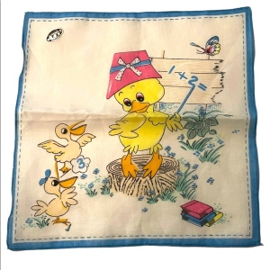 Vintage 1970s Duck cotton Hankey NWT hankerchief