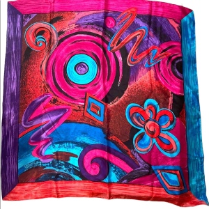 Oscar De Laurenta Studio SILK Abstract Luxury Scarf