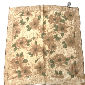 Oscar De Laurenta Floral flower Silk Chiffon Scarf