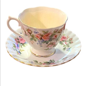 Vintage Royal Albert Moss Rose Tea cup & Saucer bone china England floral