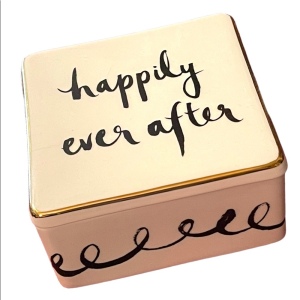 Kate Spade retired Happily Ever After Bridal Party keepsake box ceramic 4.5”