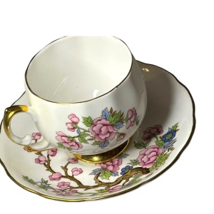 Vintage Royal Vale Floral Bone China Tea cup & Saucer