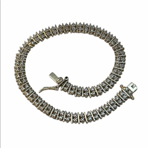 - Sterling silver Diamond Illusion bracelet