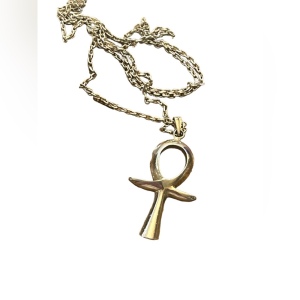 Egyptian Ankh Cross Key of Life pendant necklace 925 Sterling