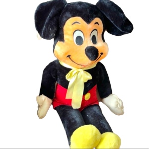 Vintage c1960s Stuffed Disney Mickey Mouse Doll 43”