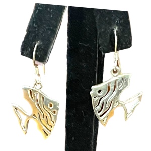 Sterling silver 925 Dangle FISH earrings