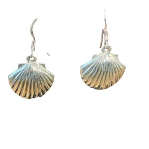 Sterling silver 925 sea shell design dangle earrings