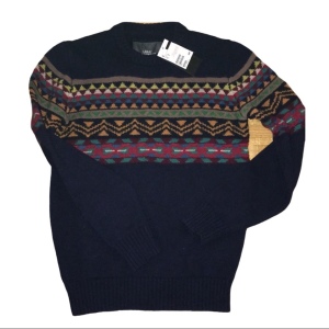 H&M NWT Mens Sz Sm Wool Winter sweater FIRM ski