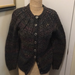 Hand knit button down soft merino Sweater knitted cardigan