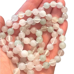 Stunning Stone bead necklace Rose quartz adventurine High quality 30”