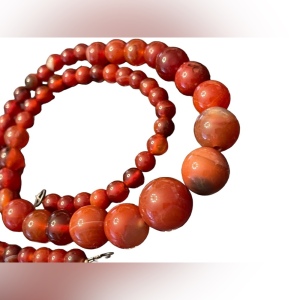 Lovely Agate stone fancy graduated bead necklace