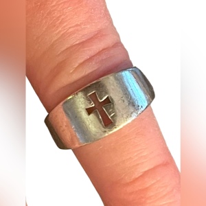 Vintage James Avery cut out cross religious Ring sterling silver 925