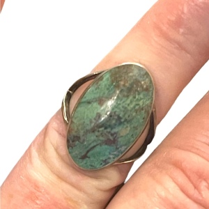 Vintage Sterling silver 925 Taxco Turquois ARJ Artisan Hand made ring Mexico