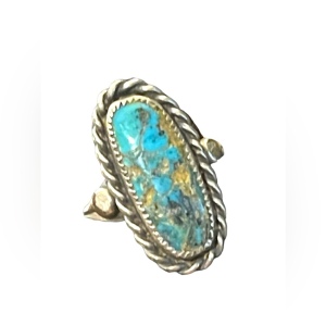 Vintage sterling silver 925 Turquoise Southwesteen Navajo ring