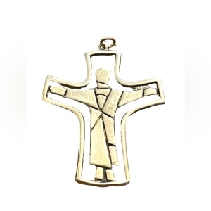 Vintage sterling silver 925 TSG cross pendant religious