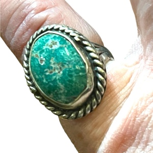 Vintage Native American Navajo sterling silver 925 turquois ring