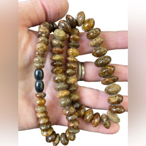 Antique stunning RAW Baltic Amber bead necklace Art Deco 1920s