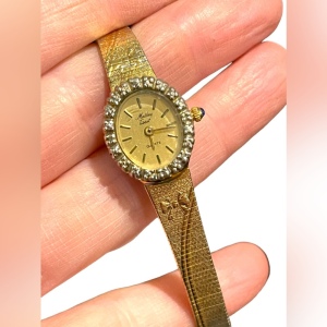 Vintage Massey Tissot Gold plt Diamond Illusion Watch