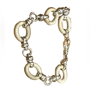 Sterling silver heavy link solid bracelet