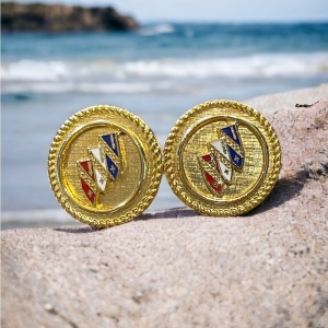 Buick monogram Vintage Gold cufflinks