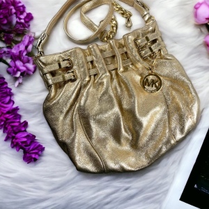 Lovely Gold Metalic Michael Kors Large shoulder bag hobo