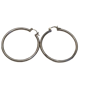 Lovely sterling silver 925 Hoops earrings 50mm