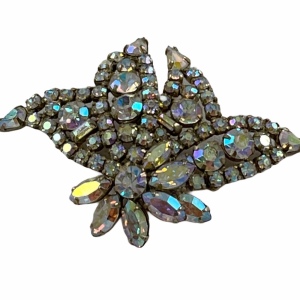 VintGe stunning Large Sherman Crystal AB VTG C1950s Brooch